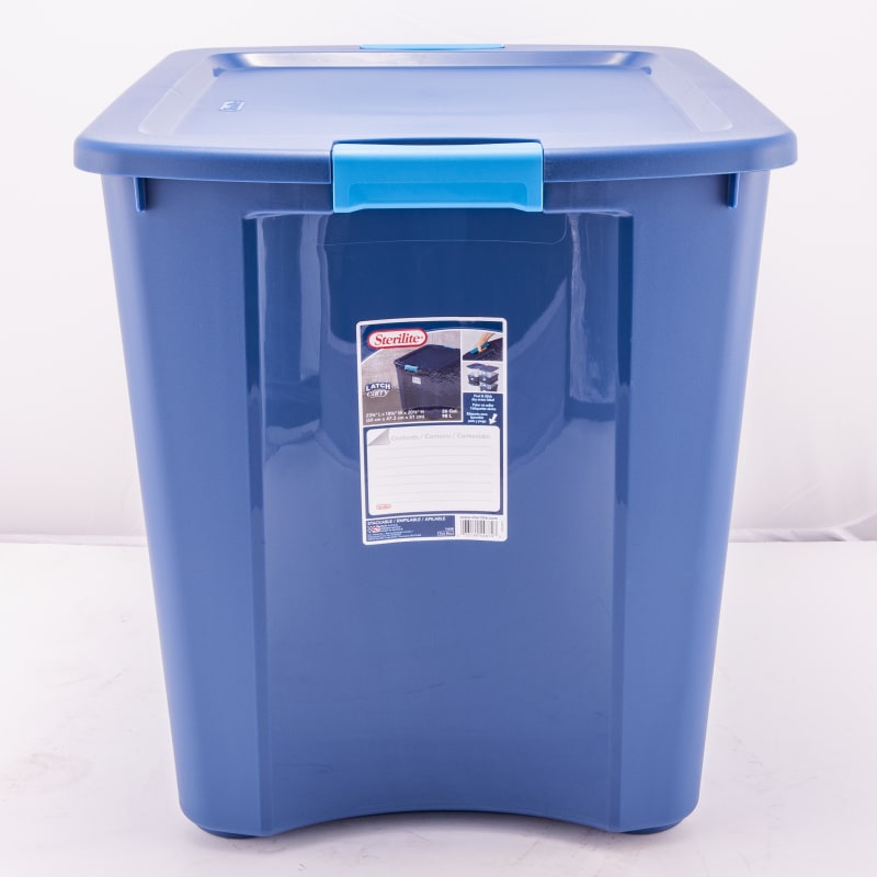 26 gal Blue Latch and Carry Storage Tote by Sterilite at Fleet Farm
