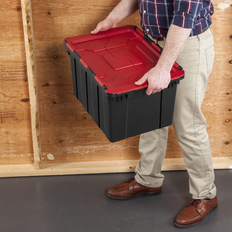 18 gal Red Holiday Storage Tote by Sterilite at Fleet Farm