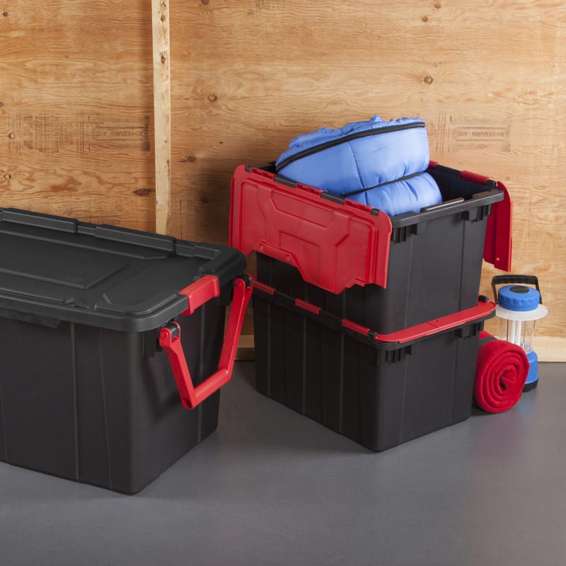 18 gal Red Holiday Storage Tote by Sterilite at Fleet Farm