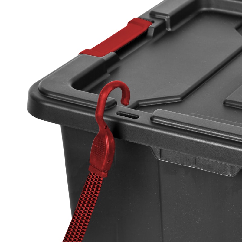 30 gal Red Holiday Plastic Storage Tote by Sterilite at Fleet Farm