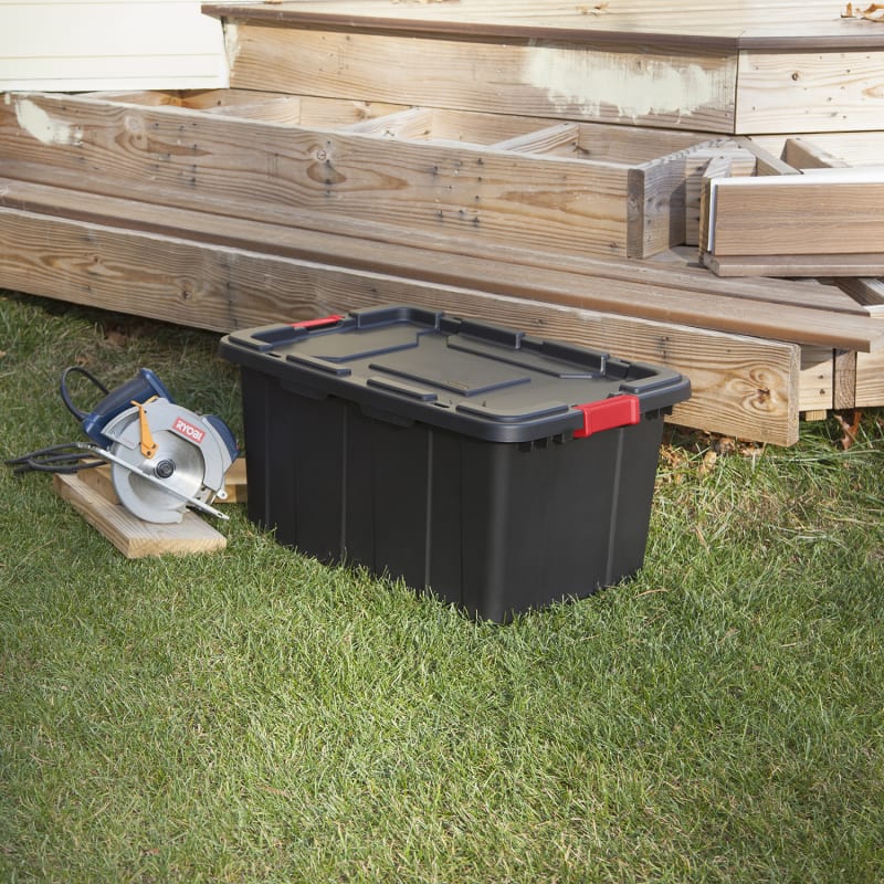 18 gal Red Holiday Storage Tote by Sterilite at Fleet Farm