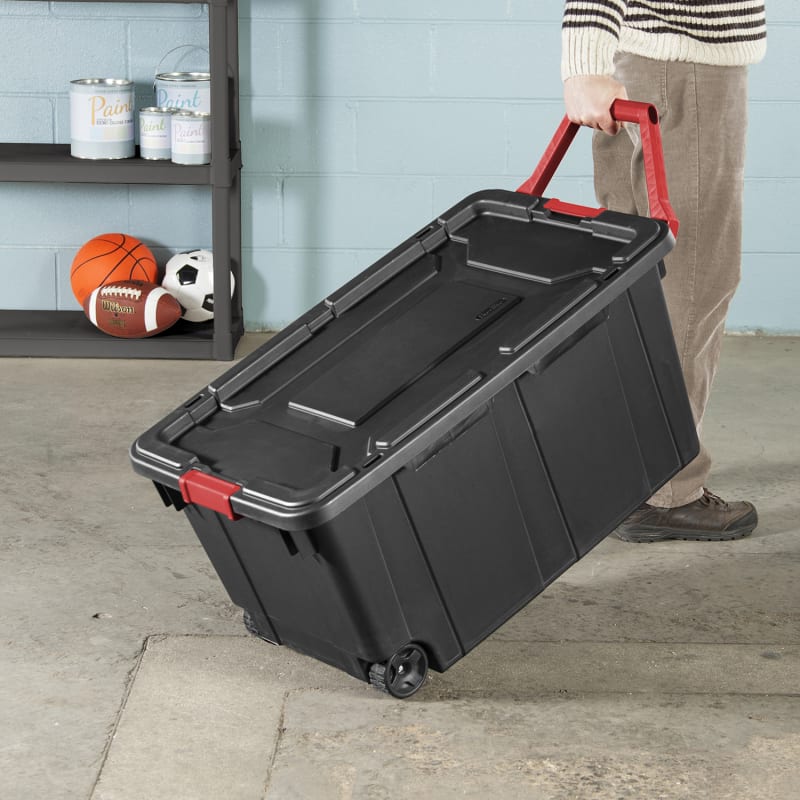 18 gal Red Holiday Storage Tote by Sterilite at Fleet Farm