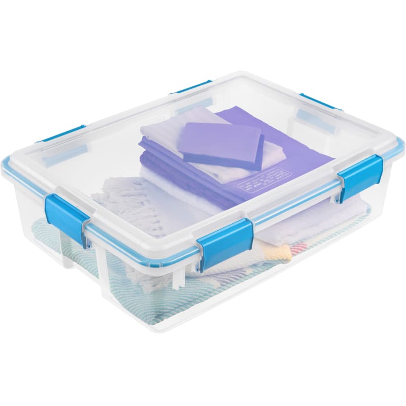 Sterilite 54 qt. Latched Gasket Plastic Storage Container (4-Pack)