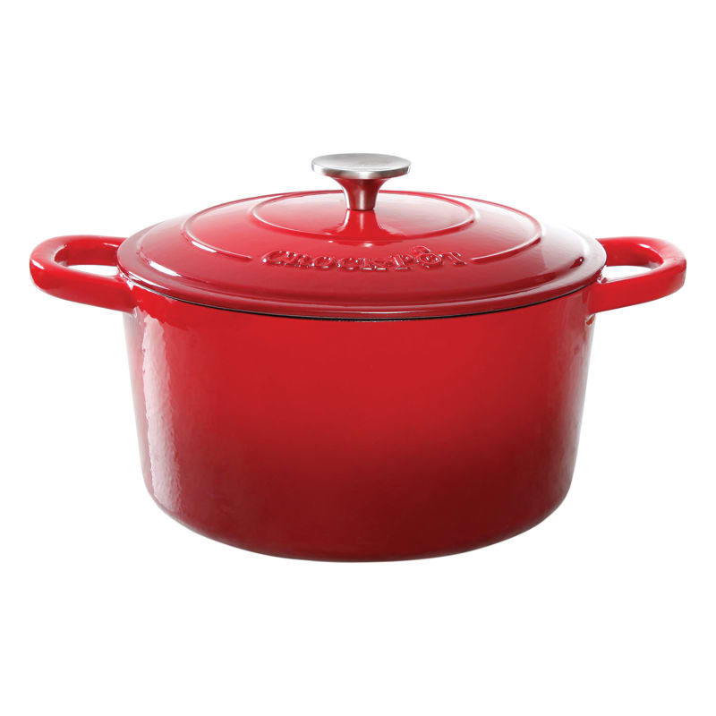 Crock-pot Artisan Scarlet Cast Iron Dutch Oven 5 Quart Red