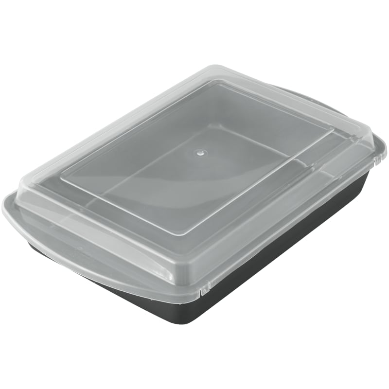 Wilton Perfect Results Oblong Cake Pan with Cover, Gray