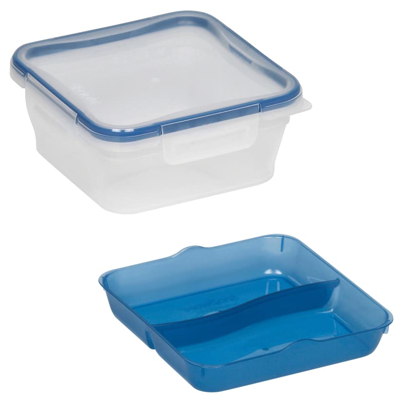 Tupperware Snack Container 850ml Blue Lunch On the go Food Storage