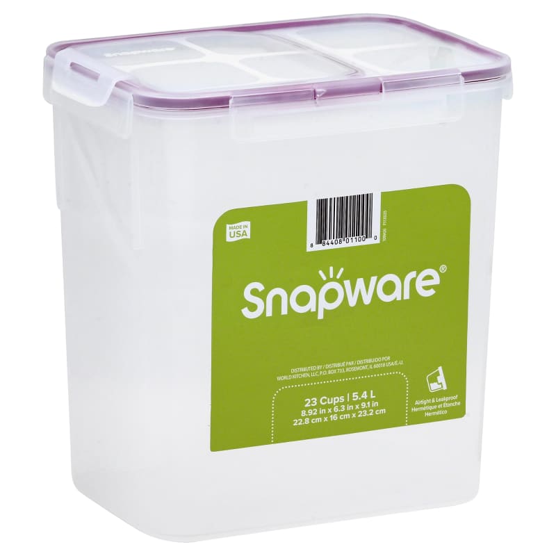 Snapware Airtight Food Storage 22.8-Cup Container with Fliptop Lid, Set of 4