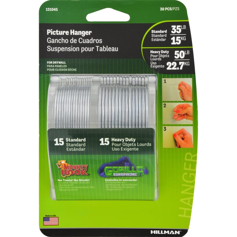 Gorilla hook picture hanger clearance