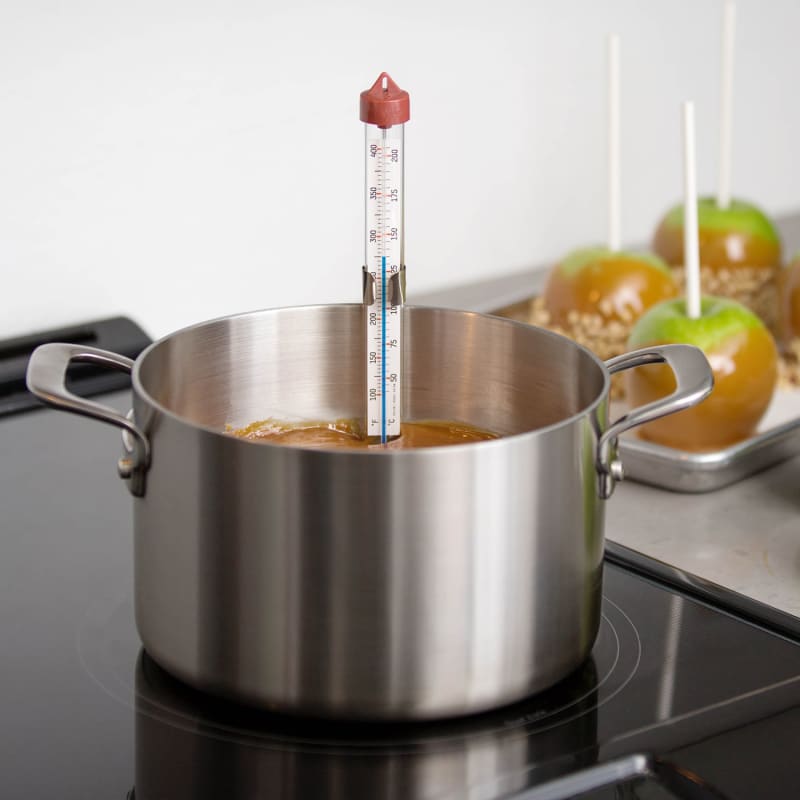 Home Made Sugar Thermometer with Pot Clip & Hanging Ring Handle