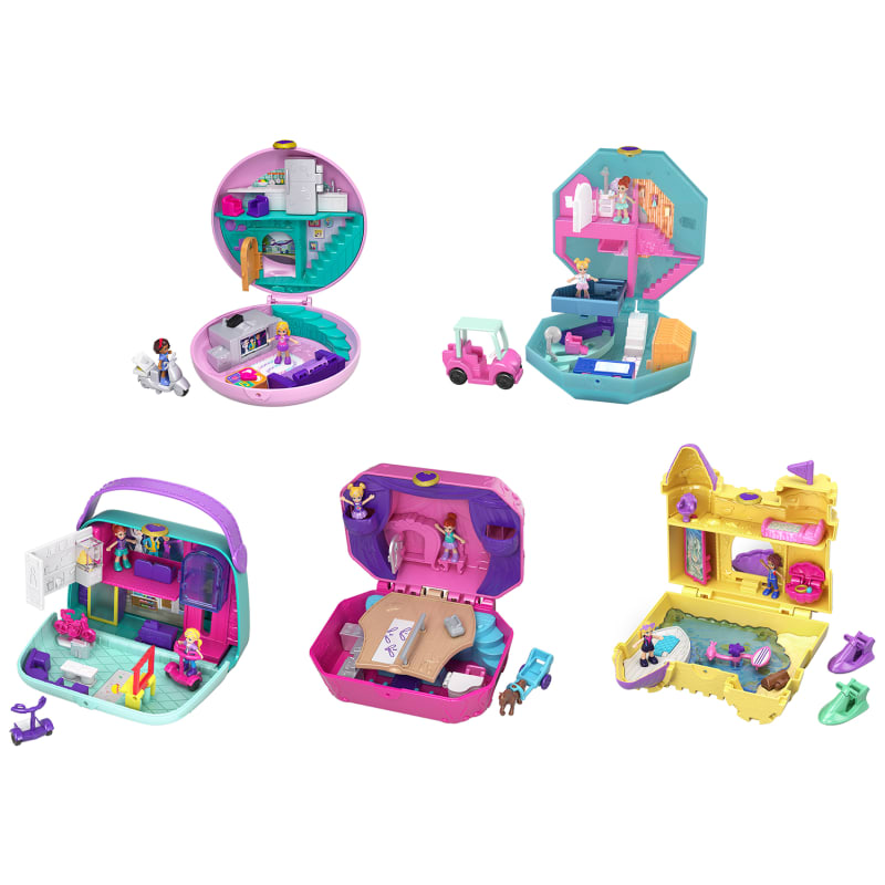 Mattel Polly Pocket Big Pocket World 12 Pop & Swap Pieces Kids Play Toy  Assorted