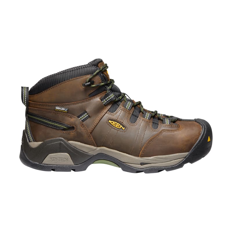 Men s Detroit XT Cascade Brown Bronze Green Mid Steel Toe Boots by