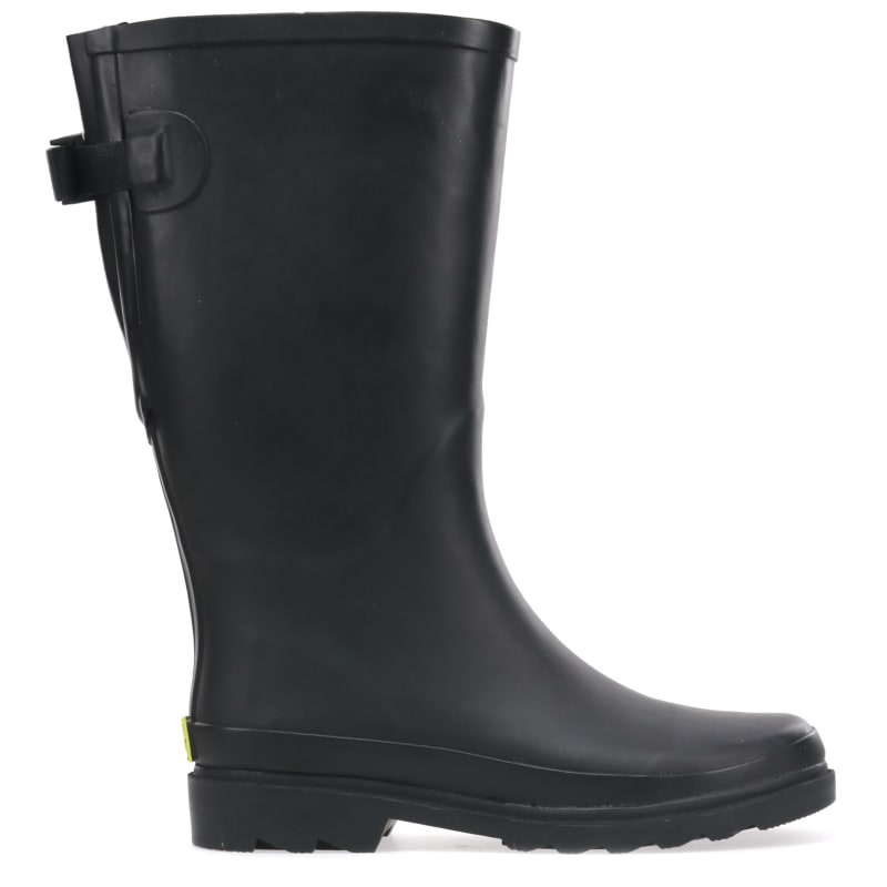 Ladies Solid Vari Fit Black Tall Rain Boot