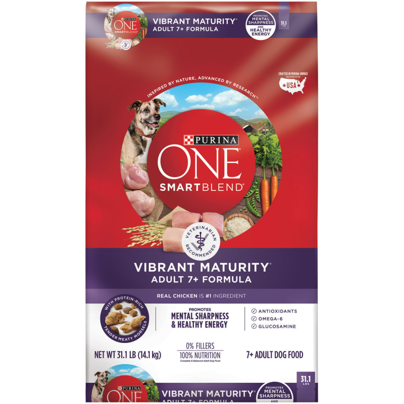 ONE Vibrant Maturity 7 Senior Chicken Dry Dog Food by Purina at