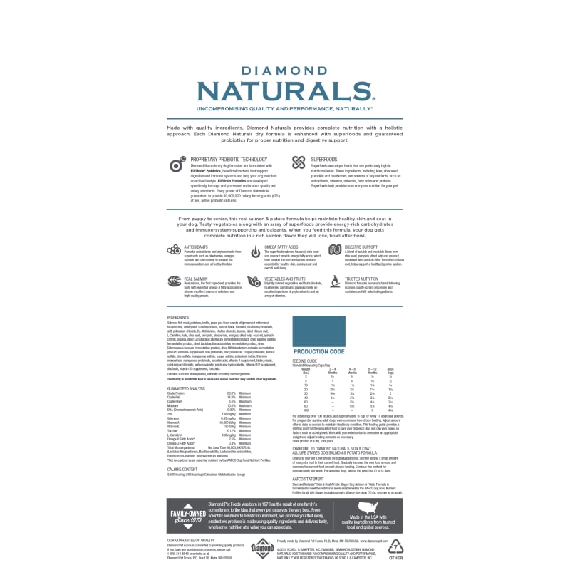 Diamond naturals large breed puppy feeding chart on sale
