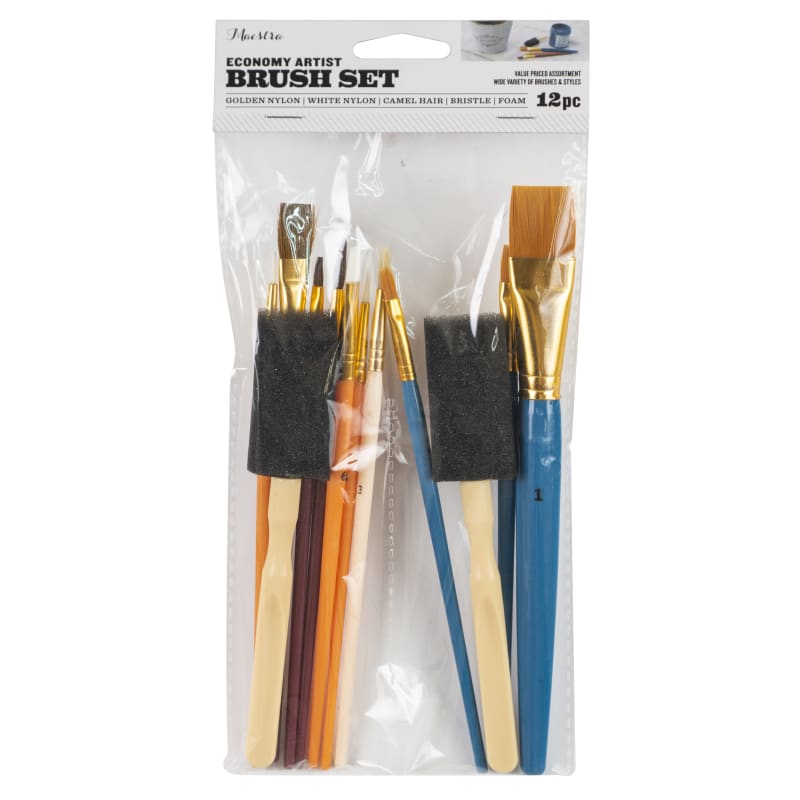 Foam Paint Brushes, 12-Count