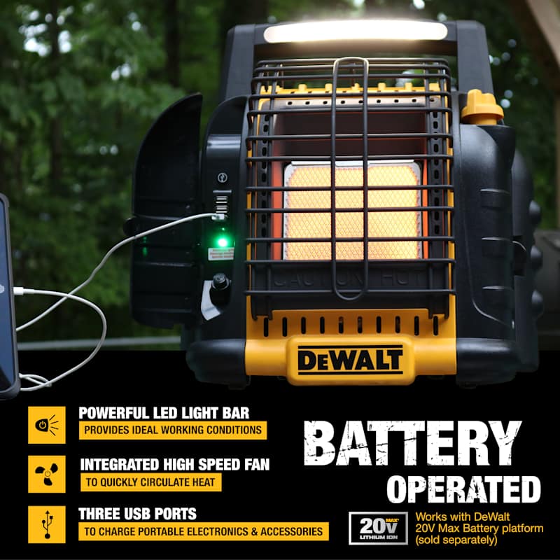 DeWalt 12,000 BTU Portable Propane Radiant Heater Fleet Farm