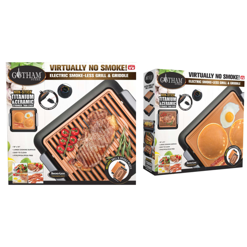 Gotham Steel Indoor Electric Smokeless Grill & Griddle