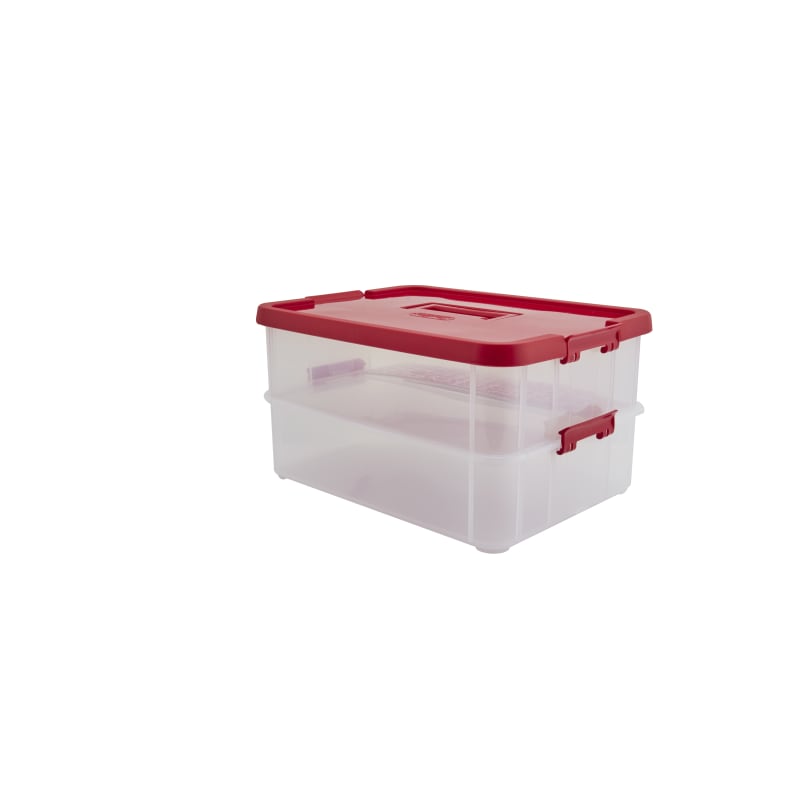 Stack & Carry Red 2 Layer Ornament Box by Sterilite at Fleet Farm