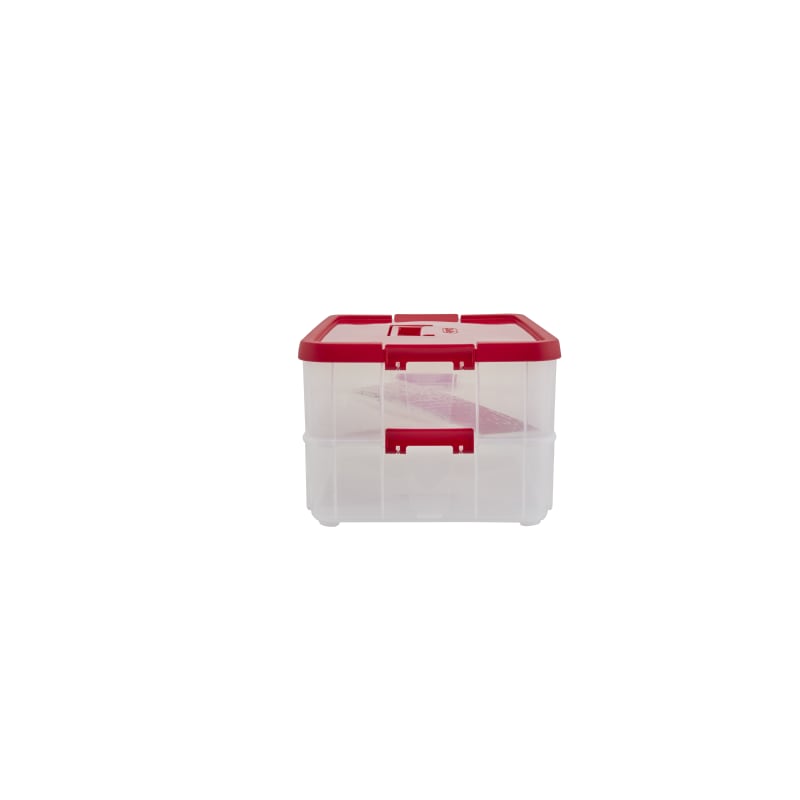 Sterilite 2-Layer Red Ornament Storage Box