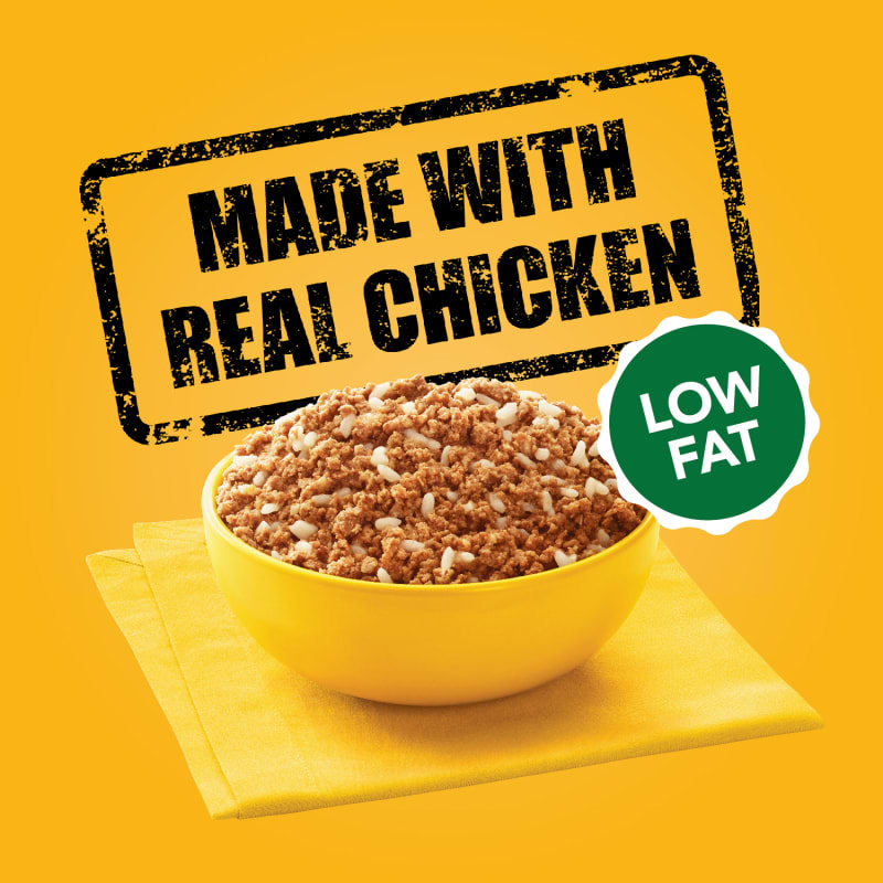 Pedigree Chopped Ground Dinner Weight Management Chicken Rice Wet Dog Food 13.2 oz