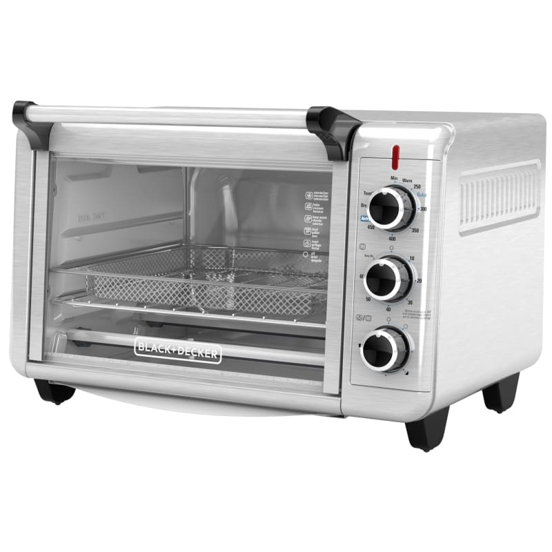 BLACK+DECKER 4 Slice Stainless Steel Toaster Oven