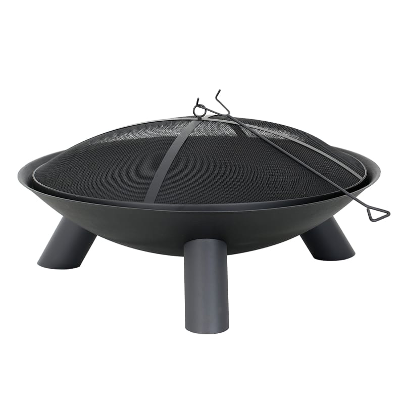 35 in Black Round Cast-Iron Wood-Burning Fire Pit by Big Horn at Fleet Farm