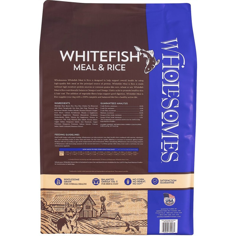 Wholesome dog food whitefish online