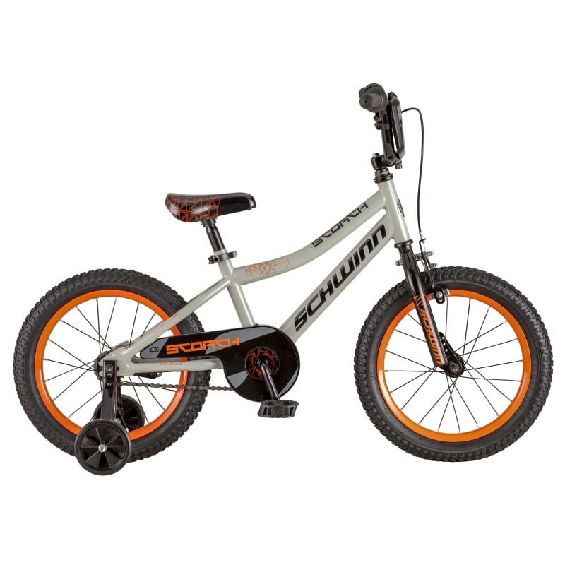 SmartStart Scorch Boys 16 in Grey Sidewalk Bike by Schwinn at