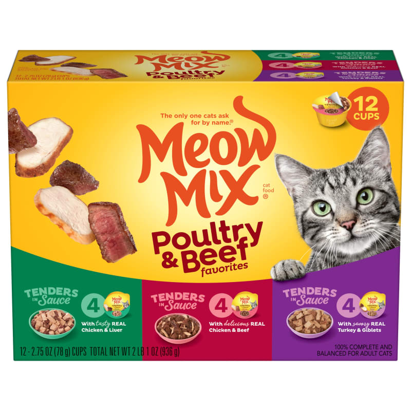 Meow Mix Tender Favorites Poultry & Beef Cat Food Variety Pack