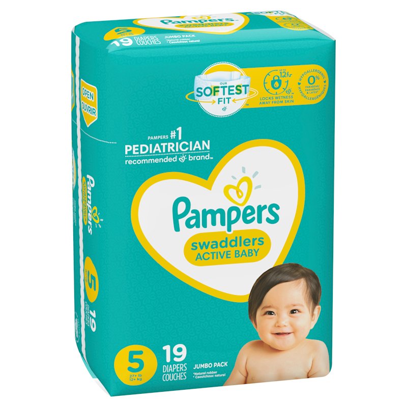 Swaddlers Jumbo Pack Size 5 Diapers 19 Ct by Pampers at Fleet Farm