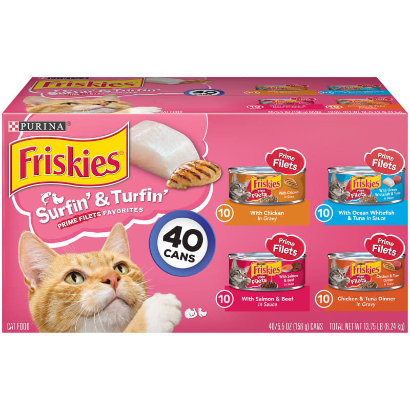 Friskies Adult Surfin Turfin Prime Filets Favorites Variety Pack Wet Cat Food 40 pk by Purina at Fleet Farm
