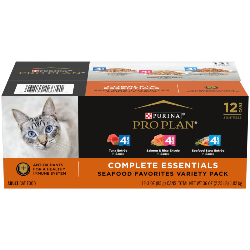 Pro Plan Complete Essentials Adult Seafood Favorites Variety Pack Wet Cat Food 12 pk by Purina at Fleet Farm