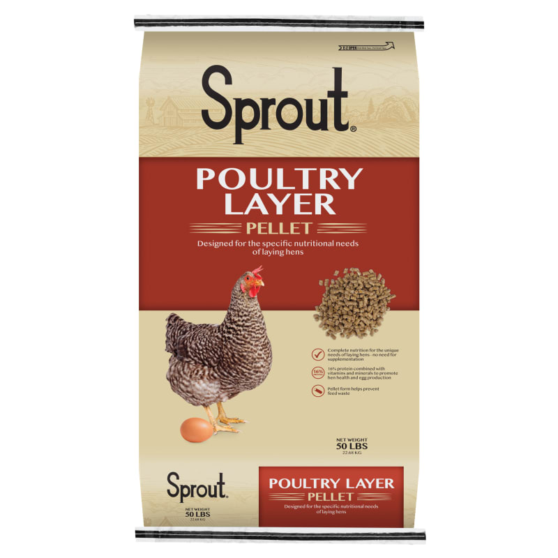 Poultry Layer Pellet Feed 50 lbs by Sprout at Fleet Farm