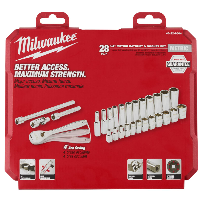 28 piece milwaukee socket set on sale