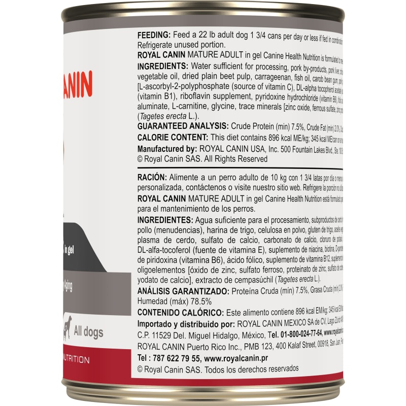 Royal Canin Canine Health Nutrition Mature Adult in Gel Canned Dog Food 13.5 oz