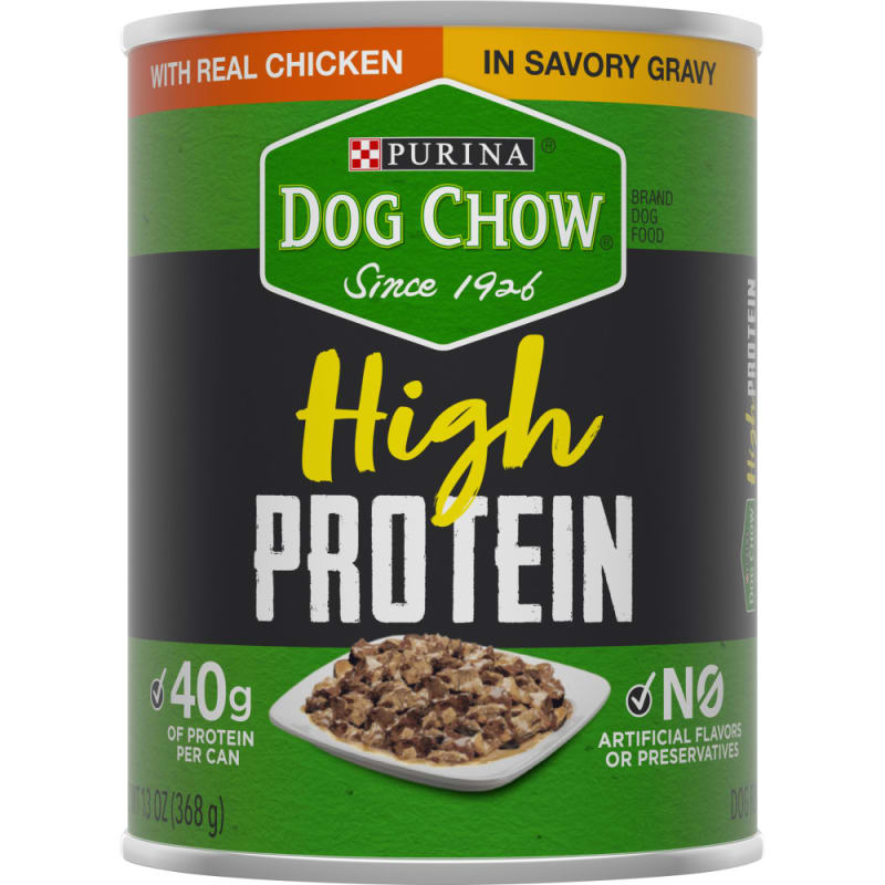Adult High Protein Chicken in Gravy Wet Dog Food 13 oz Can by