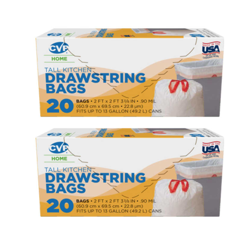 13 Gal Tall Kitchen Drawstring Trash Bags - 20 ct at Fleet Farm