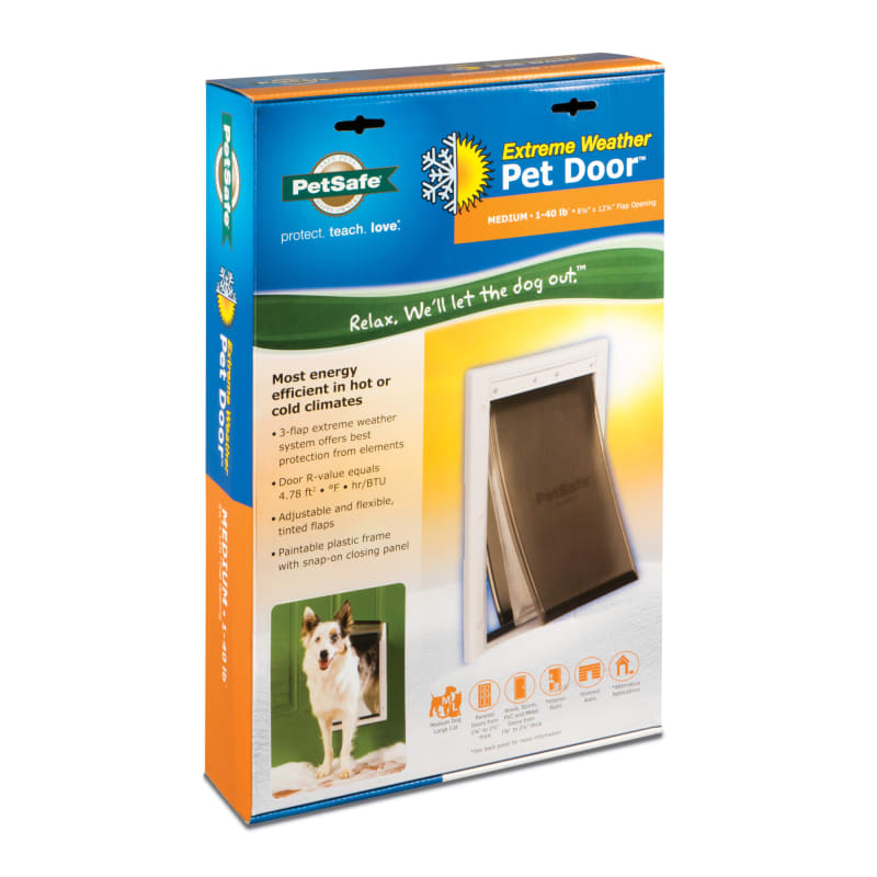 Medium White Extreme Weather Pet Door by PetSafe at Fleet Farm