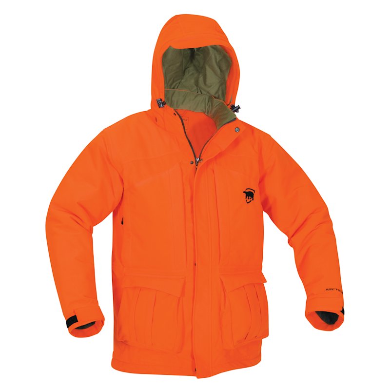Men's Classic Elite Blaze Orange Hooded Full Zip Parka by