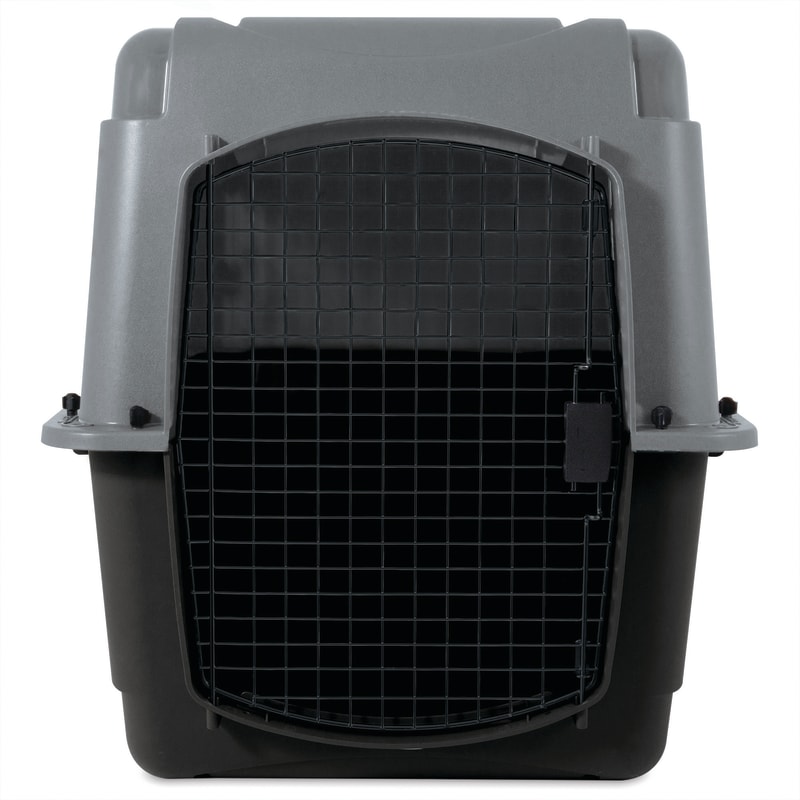 Pet Porter Traditional Gray Black Pet Kennel by Aspen Pet at