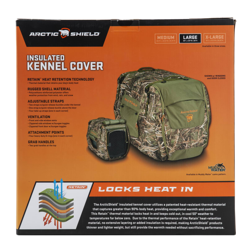 Onyx Insulated Kennel Cover W ArcticShield Tech-Lrge