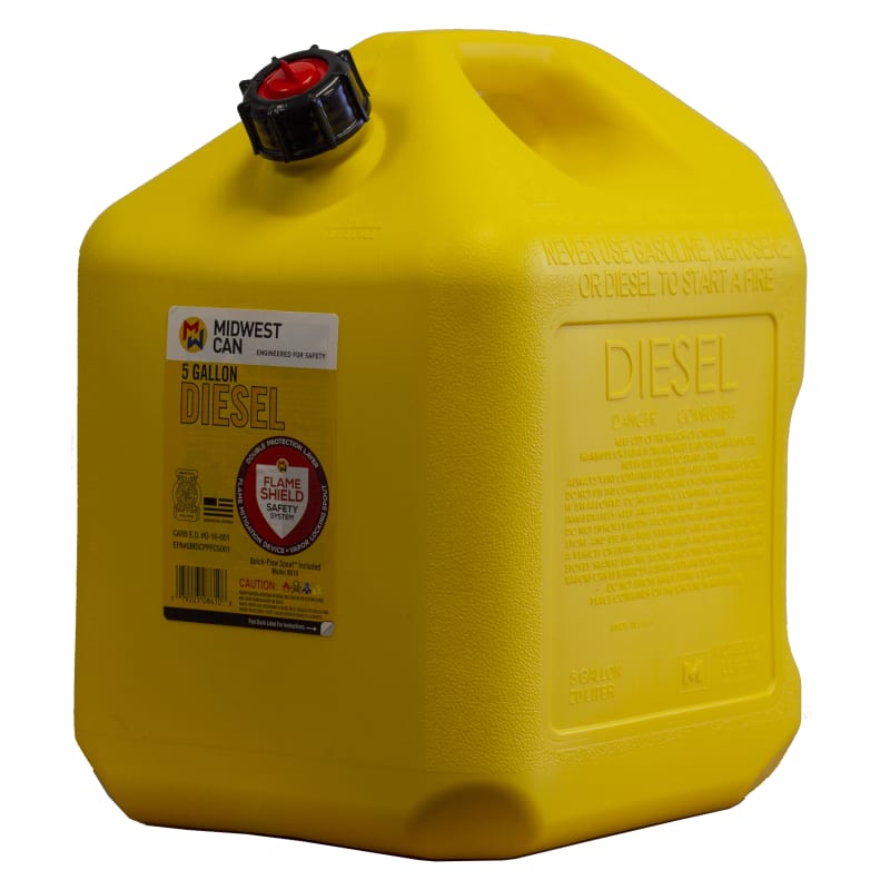 5 gal Yellow Auto Shut-Off Diesel Container by Midwest Can at