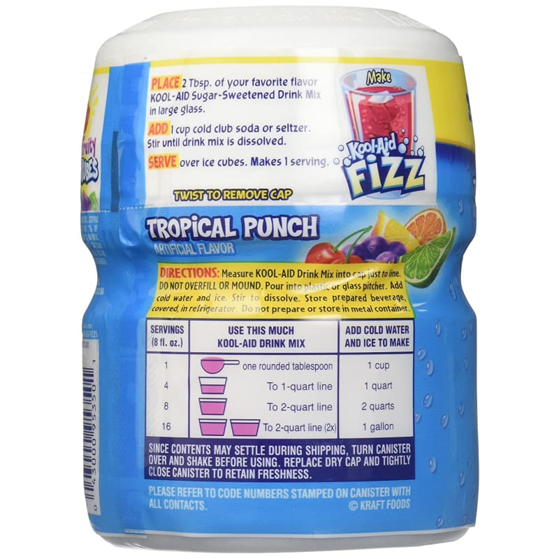 Kool-Aid Summer Blast Tropical Punch Flavored Powdered Drink Mix (19 oz  Canister)