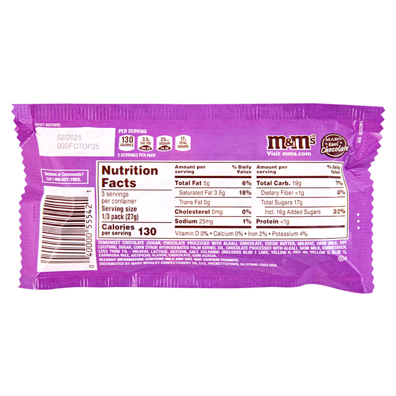 M&M's Chocolate Candies, Fudge Brownie, Share Size - 2.83 oz