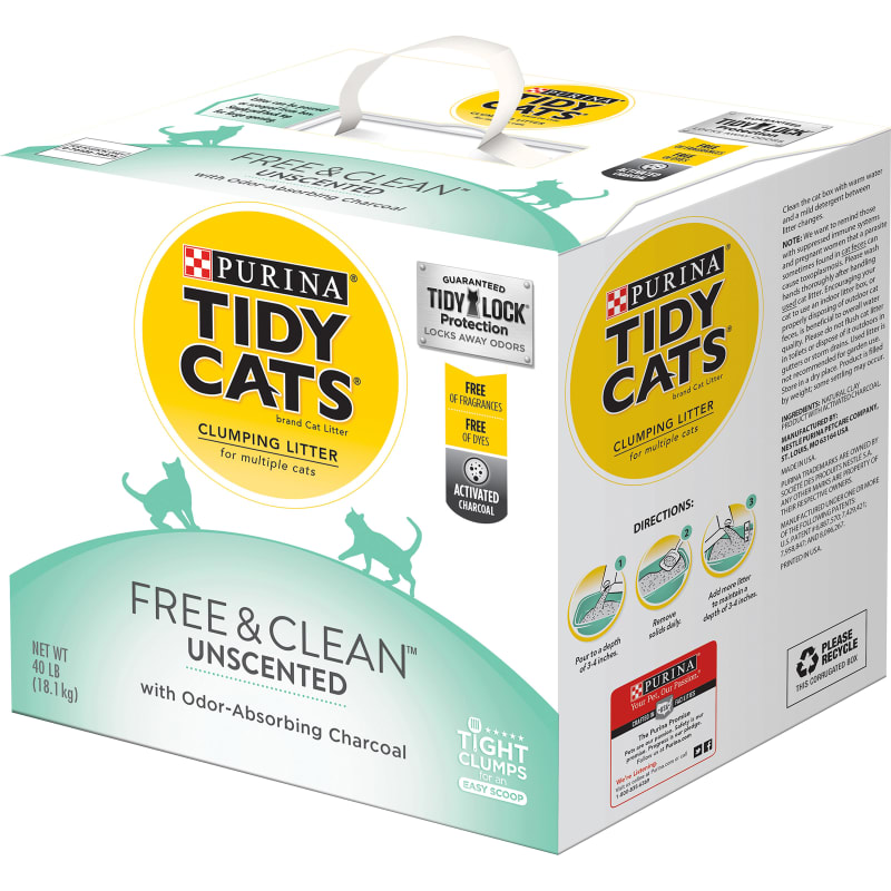 Tidy Cats Free Clean Unscented Scoopable Cat Litter 40 lb