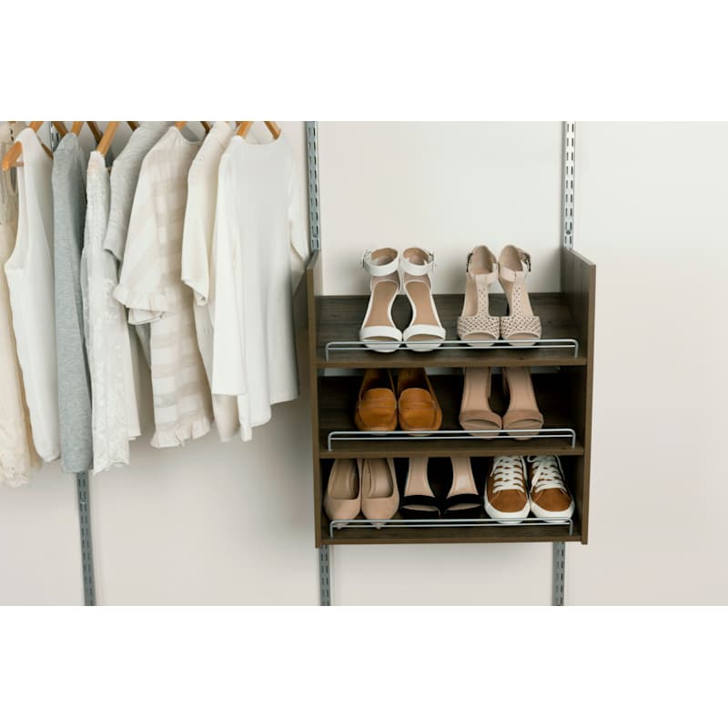 FastTrack Espresso Wooden Shoe Shelves by Rubbermaid at Fleet Farm