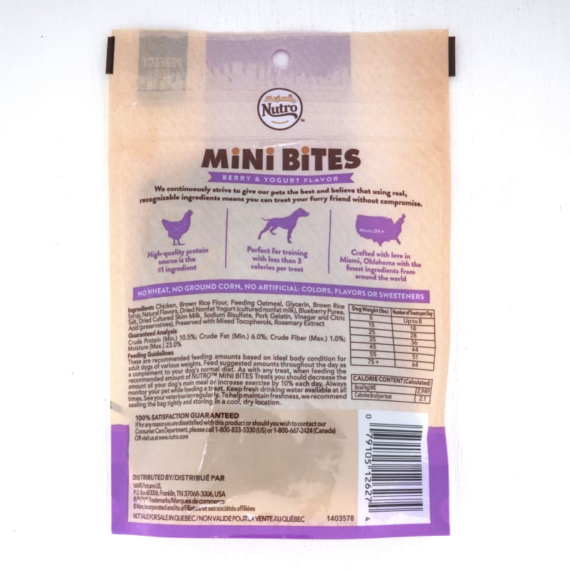 Mini Bites 4.5 oz Berry  Yogurt Flavor Dog Treats by Nutro at Fleet Farm