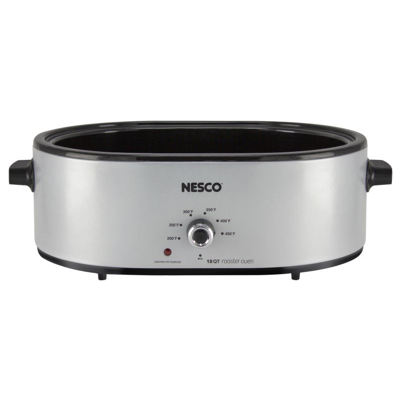 18 qt Black/Silver Stainless Steel Porcelain Roaster Oven by Nesco at Fleet  Farm