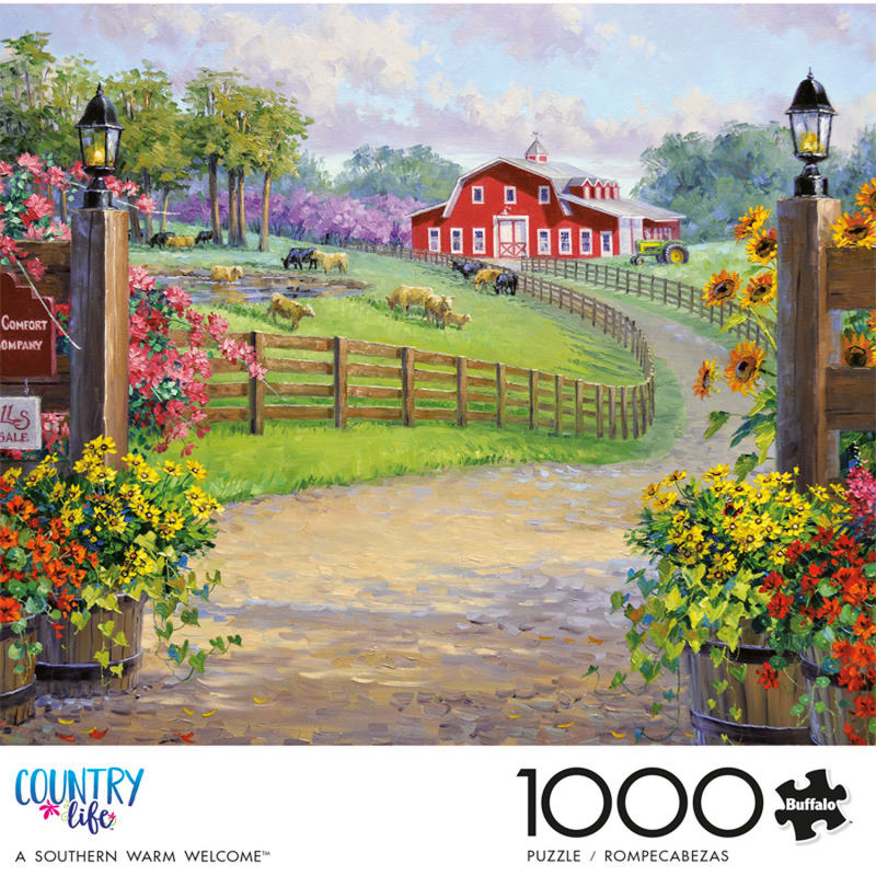 Buffalo Games 1000-Piece Country Life A Day Out At The Farm Jigsaw Puzzle 