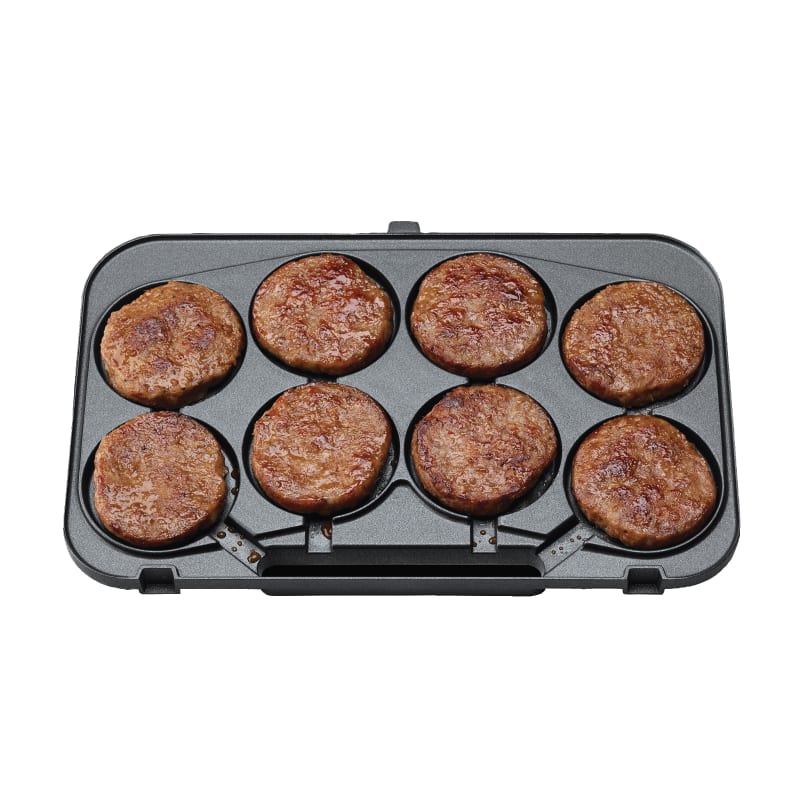 Sizzling Sausage 3-in-1 Black Indoor Electric Grill with Removable